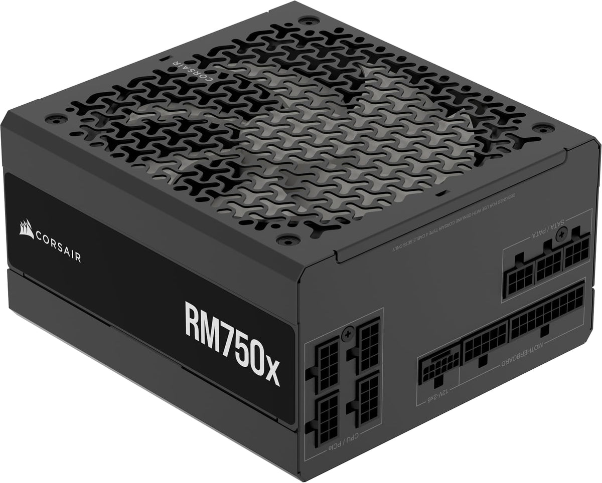 CORSAIR RM750x ATX 3.1 PCIe 5.1 Ready Fully Modular 750W Power Supply – Low-Noise, Cybenetics Gold Efficiency, Native 12V-2x6 Connector – Black, 750W (Pack of 2)