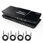 TESmart USB C + HDMI/DP KVM Switch Dual Monitor for Laptop&Desktop, 4K@60Hz