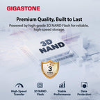 Gigastone USB-C External SSD 1TB Gaming iPhone15 USB3.2 Gen2 1,050MB/s USB-A&C Dual Portable Solid State Drive MacBook iPad Laptop Smartphone SSD Backup Hard Drive for PS5 Console