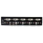 StarTech 4-Port DVI USB KVM, Audio, 1U Rack-Mount, TAA (SV431DVIUA)