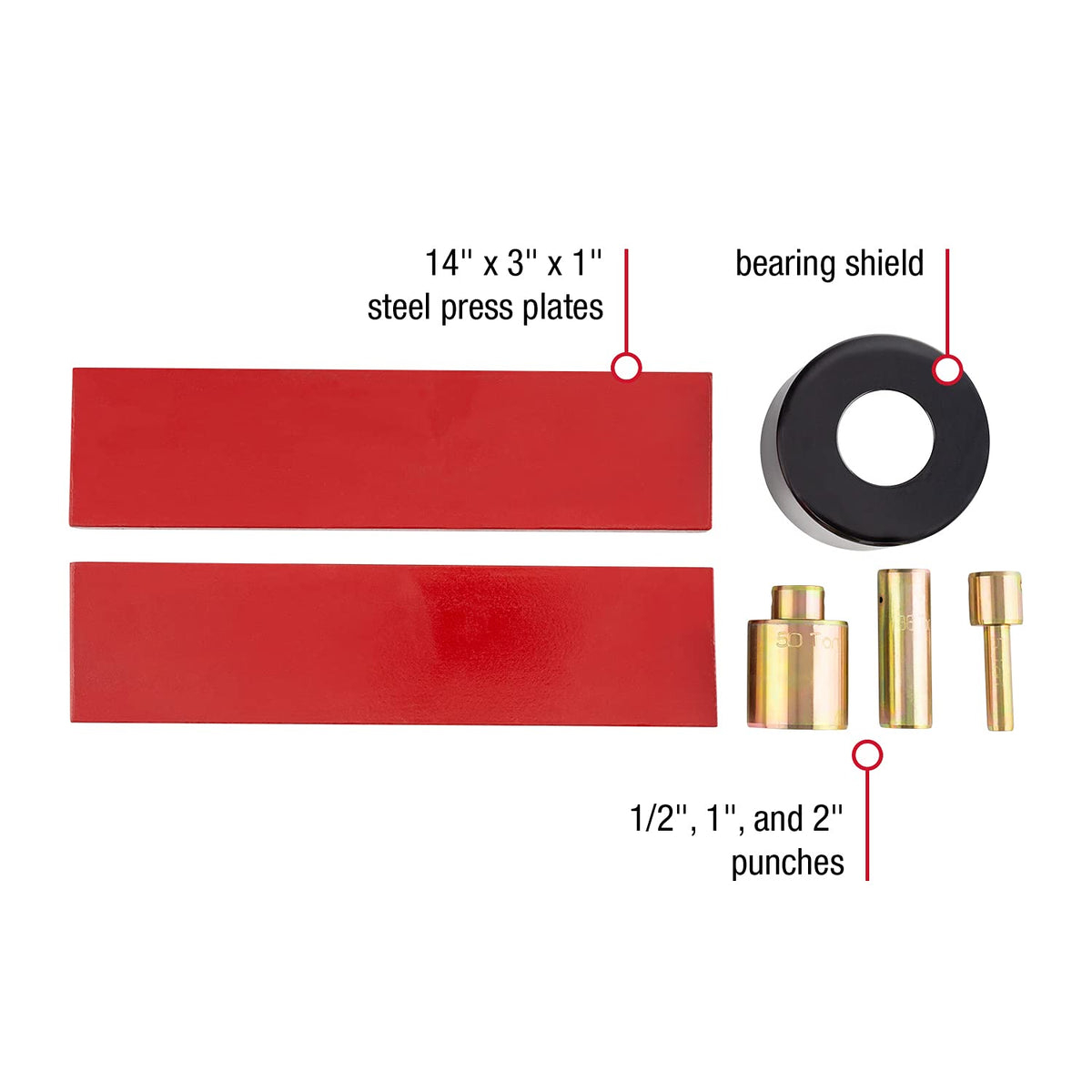 Sunex 57KIT6 6-Piece Press Punch Kit