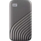 Western Digital 500GB My Passport SSD Portable External Solid State Drive, Gray, Sturdy and Blazing Fast, Password Protection with Hardware Encryption - WDBAGF5000AGY-WESN