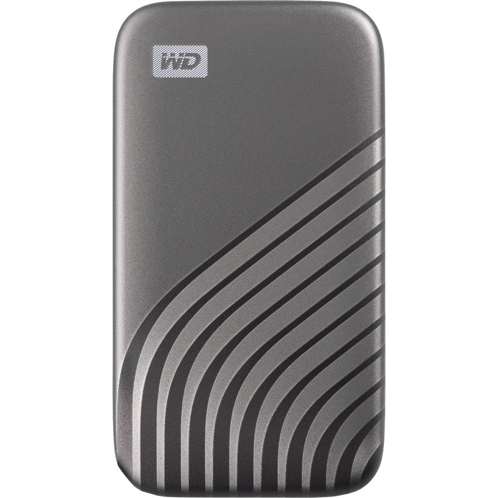 Western Digital 500GB My Passport SSD Portable External Solid State Drive, Gray, Sturdy and Blazing Fast, Password Protection with Hardware Encryption - WDBAGF5000AGY-WESN