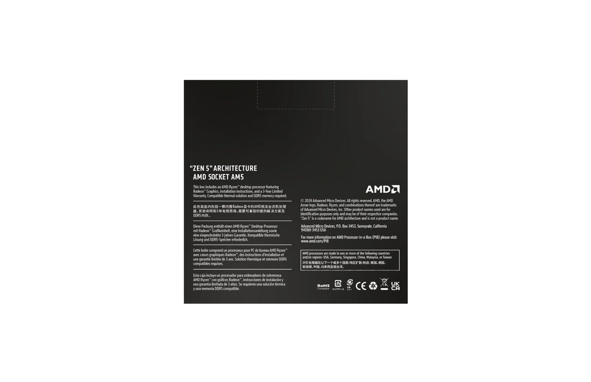 AMD Ryzen™ 9 9900X 12-Core, 24-Thread Unlocked Desktop Processor