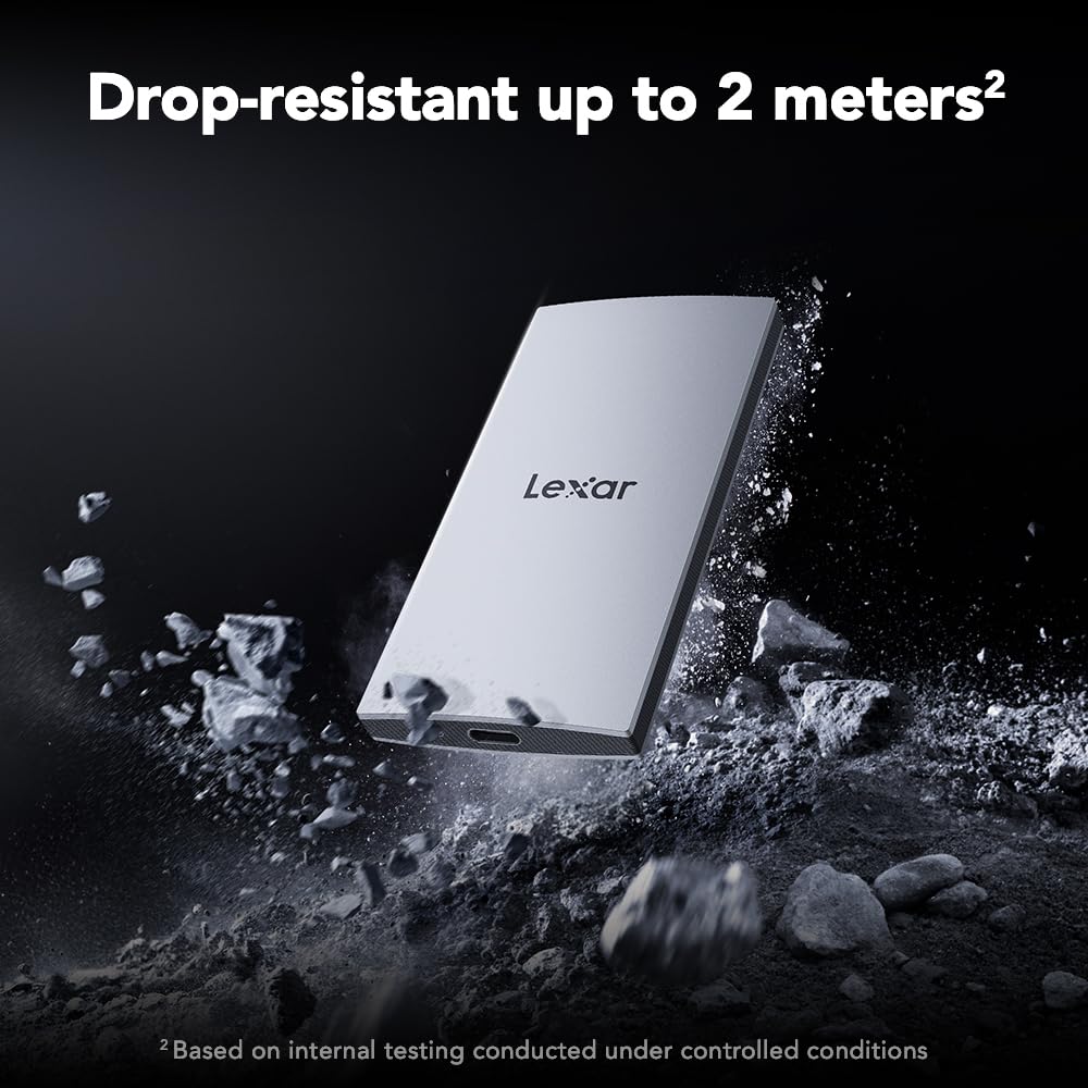 Lexar 2TB ES3 External SSD, 1050MB/s Read, USB-C, Sleek & Sturdy