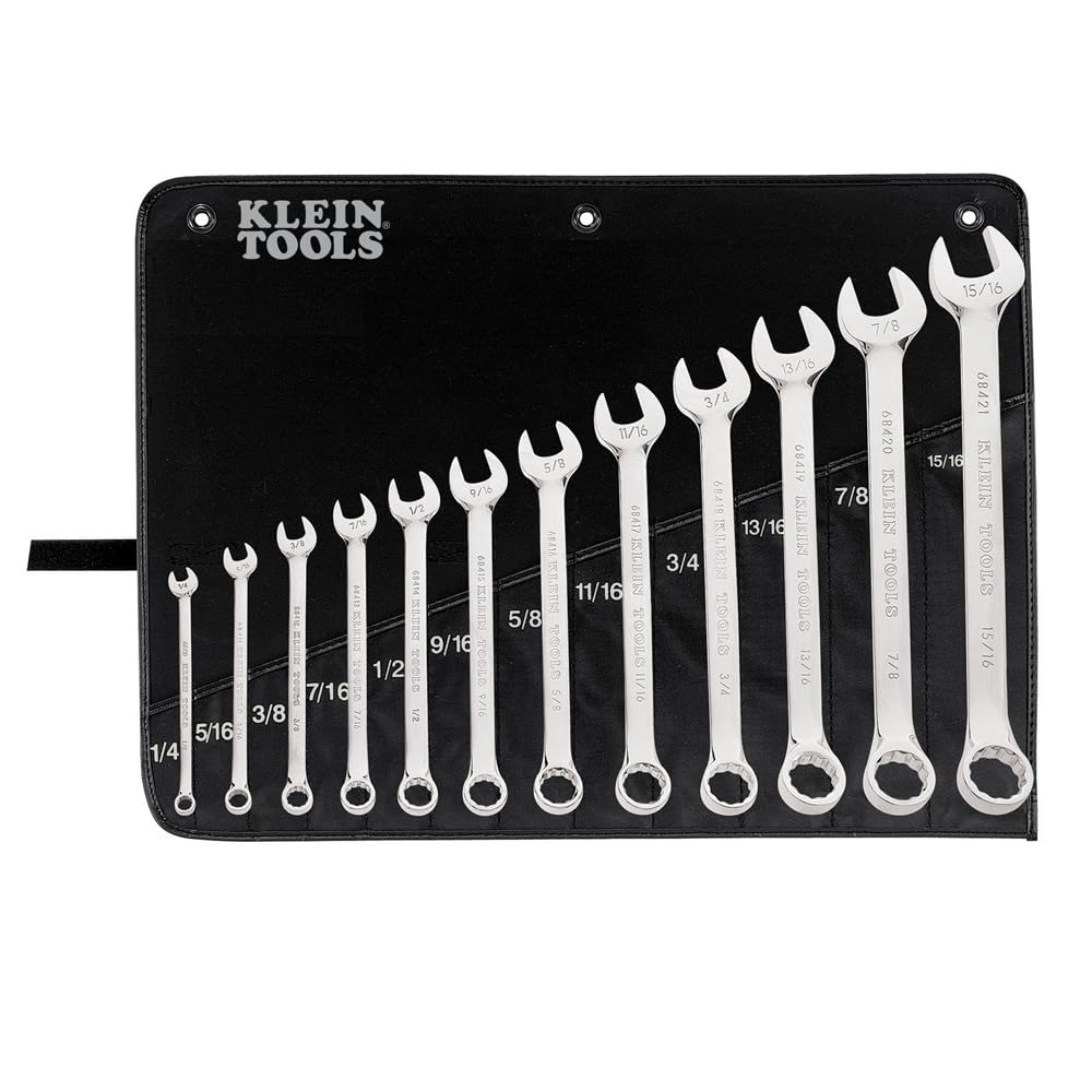 KLEIN TOOLS 68406 14-Piece SAE Combination Wrench Set