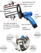 Portable Electric Air Condit Pipe Winding Machine, Two Winding Modes Of Opening And Closing, Cable Tie Adjustment Distance 5-10cm, for Home Improvement Companies, Workers