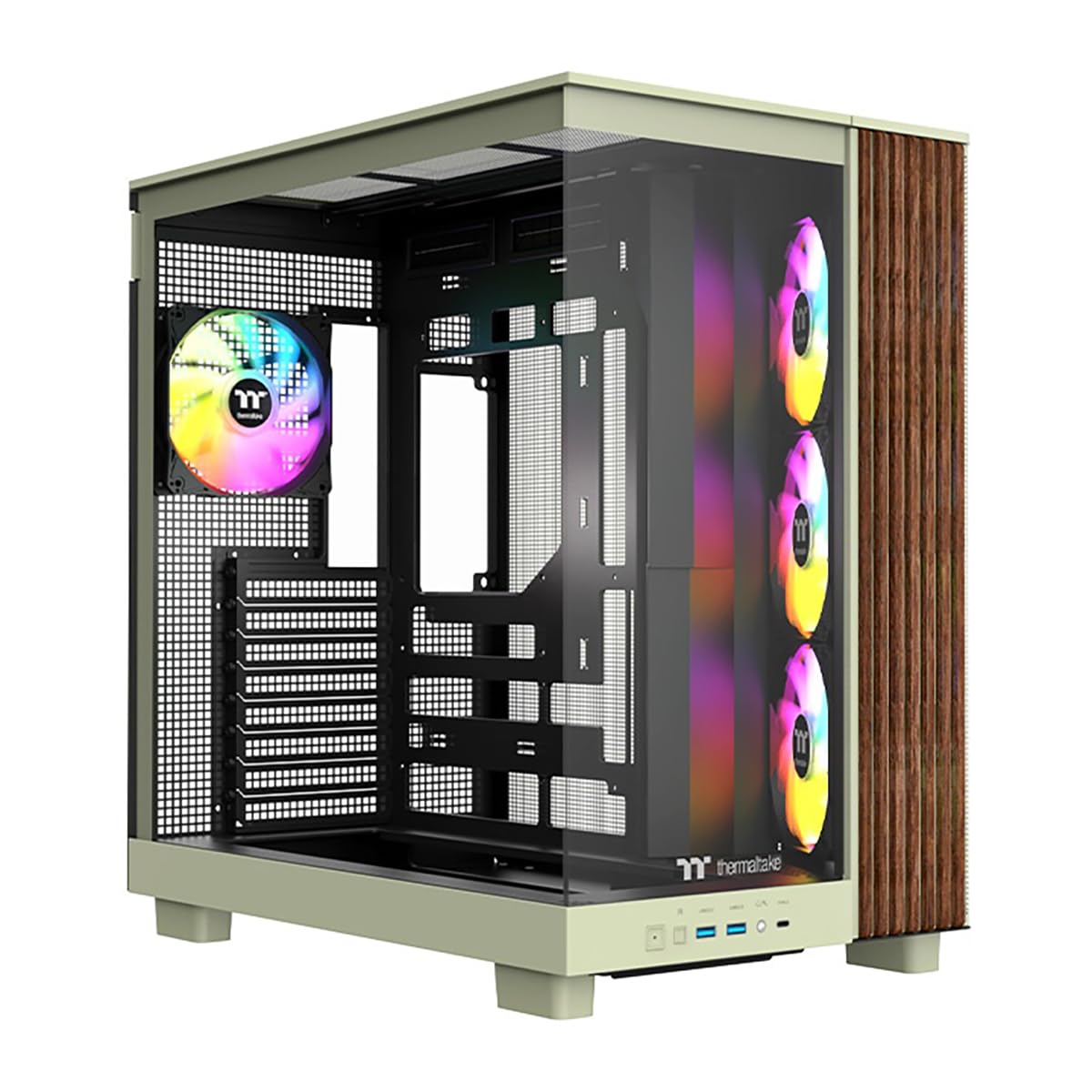 Thermaltake View 380 XL TG ARGB; 4x120mm ARGB Lite Fans Included; 360mm Radiator Support; 420mm GPU Clearance; Hidden Connector Support; Dual Chamber; Flaming Orange; CA-11E-00MRWN-00