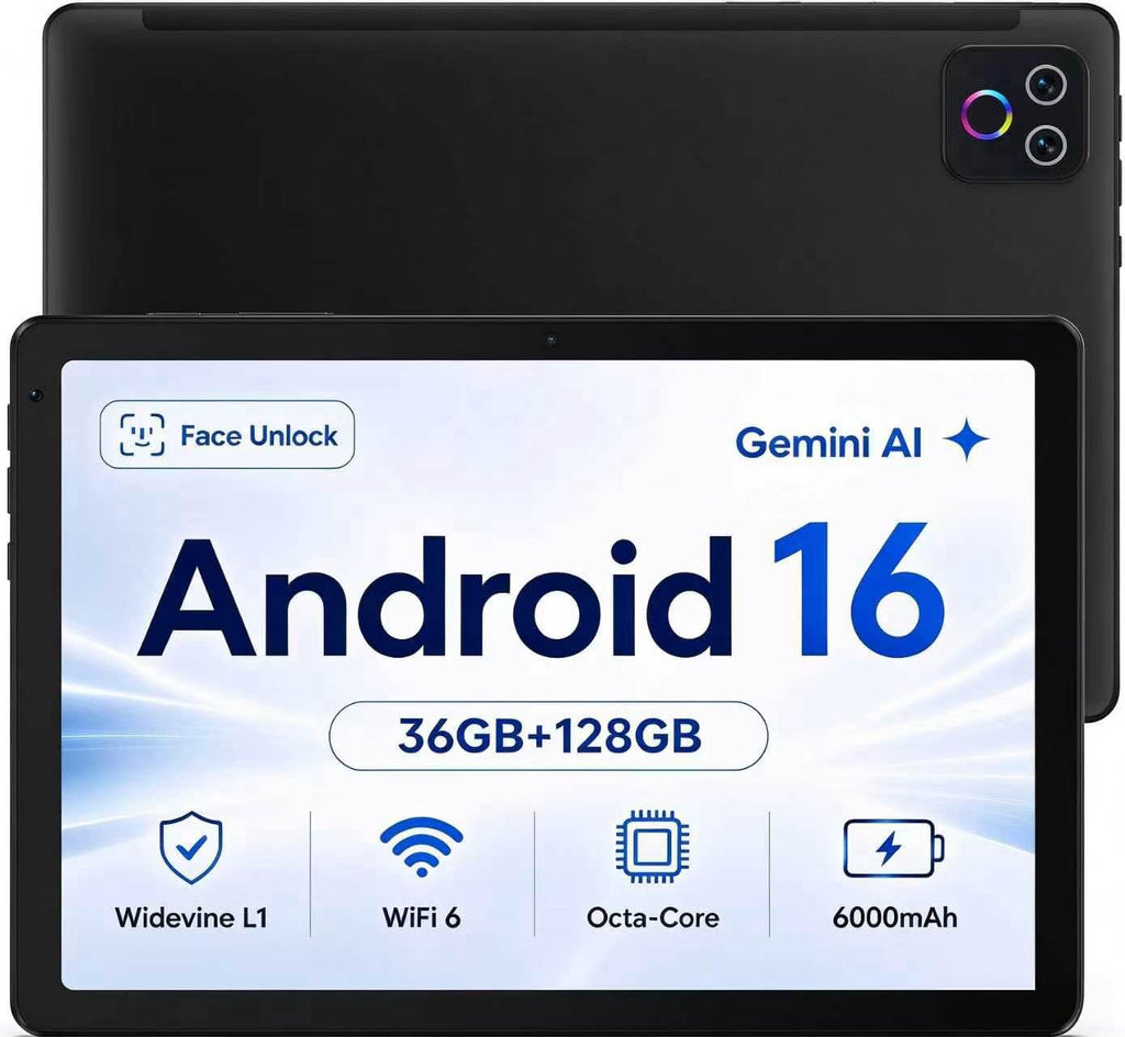 Android Tablet 10.1 inch with Octa-Core Processor, 36GBRAM+128GB Storage