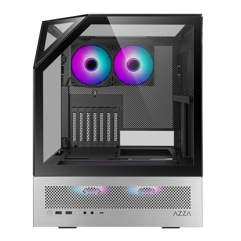 AZZA CSAZ-810 Sanctum ATX Case/Gaming/ATX Mid-Tower/Computer Case/Tempered Glass Panel