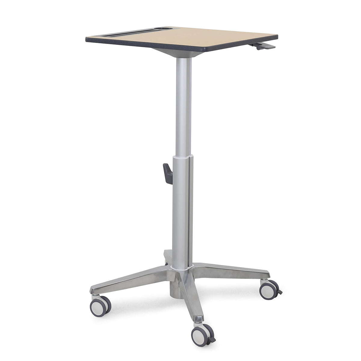 Ergotron – LearnFit Mobile Standing Desk, Adjustable Height Small Rolling Laptop Computer Sit Stand Desk with Wheels for Classroom, Office, Medical or Home Use – Adjusts from 33 to 49 Inches – Grey