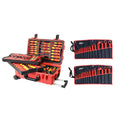 Wiha Insulated Master Electrician's Tool Set In Rolling Water Tight Traveling Tool Box 112 Piece