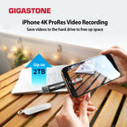 Gigastone USB-C External SSD 1TB Gaming iPhone15 USB3.2 Gen2 1,050MB/s USB-A&C Dual Portable Solid State Drive MacBook iPad Laptop Smartphone SSD Backup Hard Drive for PS5 Console