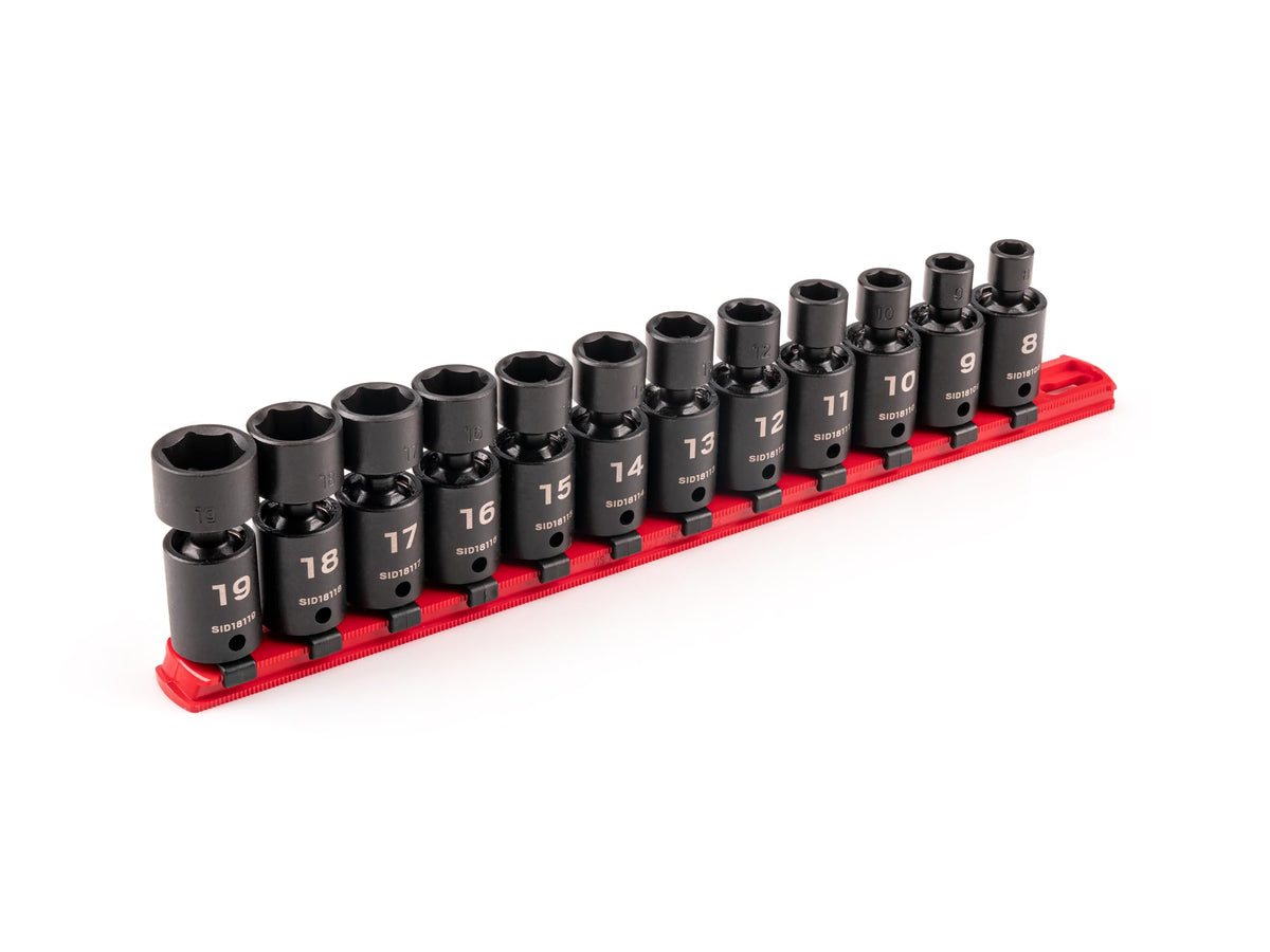 TEKTON 3/8 Inch Drive Universal Joint Impact Socket Set | SID97003
