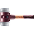 Halder Simplex Soft-Faced Mallet 3003.082 – TPE-Mid Inserts, Cast Iron Housing with Handle Protection Sleeve, Extra Short Hickory Handle, Vibration–Damping, 80mm, 5.8 lbs.