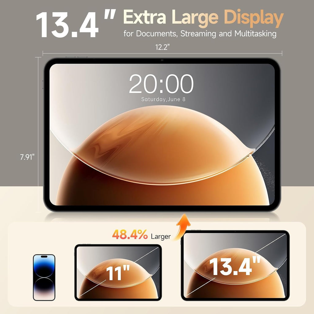 TECLAST T65 13.4" Android16 4G Tablet, 26GB+128GB 120Hz Widevine L1