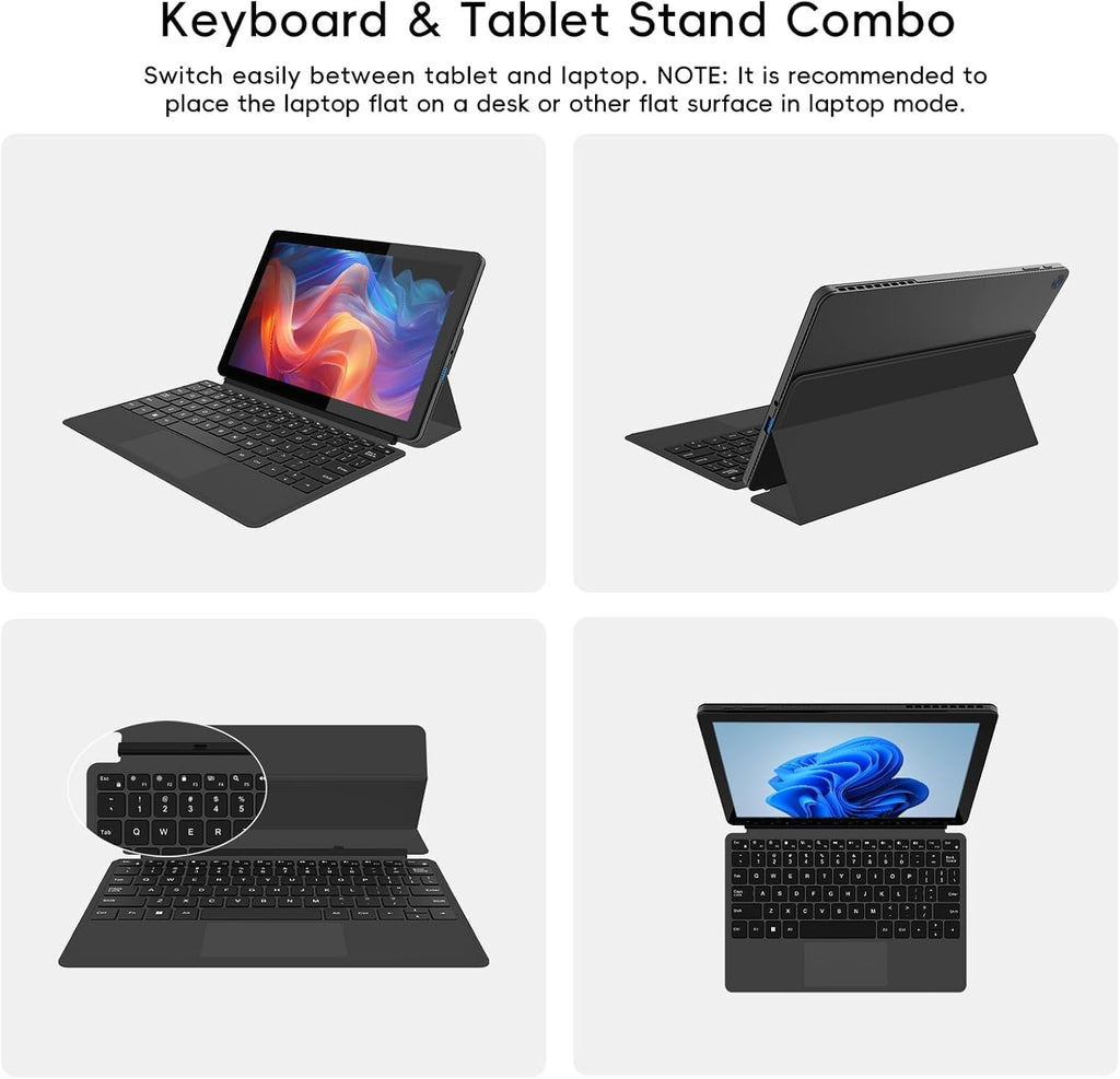 2-in-1 Laptop/Tablet (2026), 10.1" FHD IPS Touchscreen, 1-Year Office 365