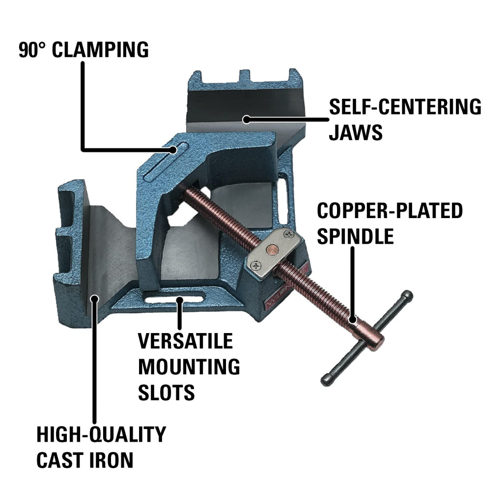 Wilton Heavy-Duty Angle Clamp, 4-3/8" Miter Capacity, 2-3/8" Jaw Height, 4-1/8" Jaw Length (Model AC-326)