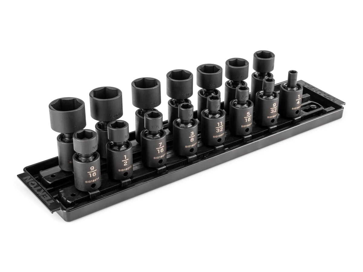 TEKTON 3/8 Inch Drive Universal Joint Impact Socket Set | SID97003