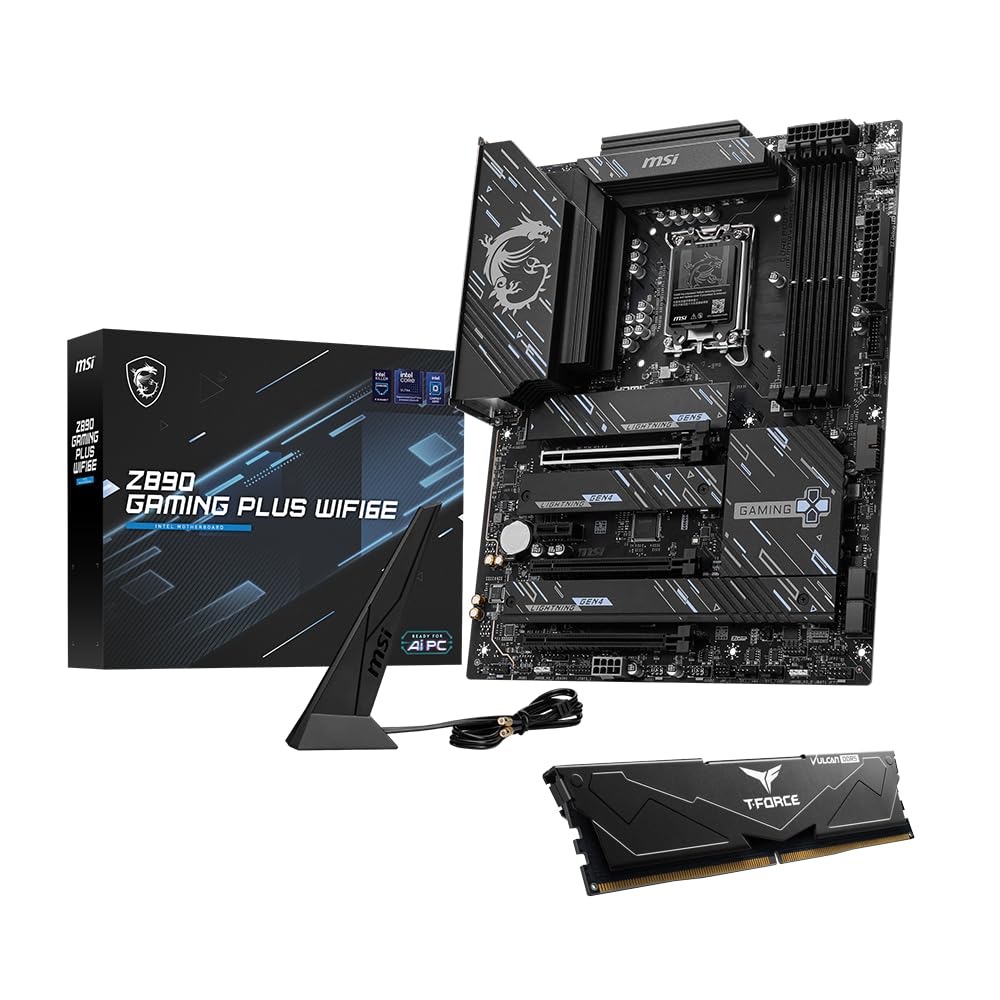 MSI PRO B850M-P WIFI Motherboard,ATX-Supports AMD Ryzen 9000-7000 Processors,AM5-DDR5 Memory Boost (8200+ MT/s OC),PCIe 5.0 x16&4.0x16,M.2 Gen5,Wi-Fi 7,5G LAN+HIGH-SPEED DDR5 RAM 16GB (1x 16GB) Bundle