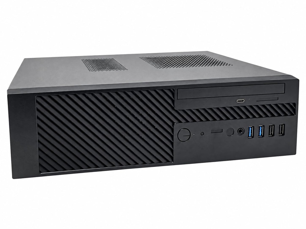 InWin BL631 Slim Micro-ATX Mini-ITX Small Form Factor Desktop PC Case with 450W TFX Power Supply Pre-Installed, 11.5L, USB 3.0 Front Ports, 4 Expansion Slots, Black