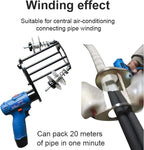 Portable Electric Air Condit Pipe Winding Machine, Two Winding Modes Of Opening And Closing, Cable Tie Adjustment Distance 5-10cm, for Home Improvement Companies, Workers