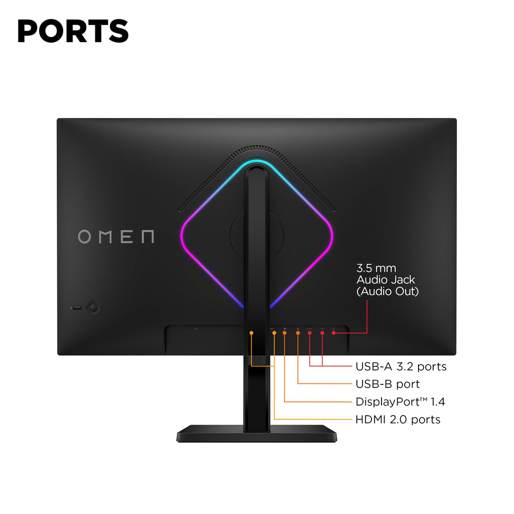 HP OMEN 27 inch QHD 280Hz Gaming Monitor, QHD Display (2560 x 1440), IPS Black Technology, VESA DisplayHDR 400, 1ms MPRT (with Overdrive), NVIDIA G-SYNC Compatible, Black, OMEN 27qs G2 (2026)