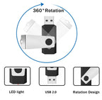 4GB Flash Drive 50 Pack, Wooolken USB 2.0 Thumb Drives Memory Stick