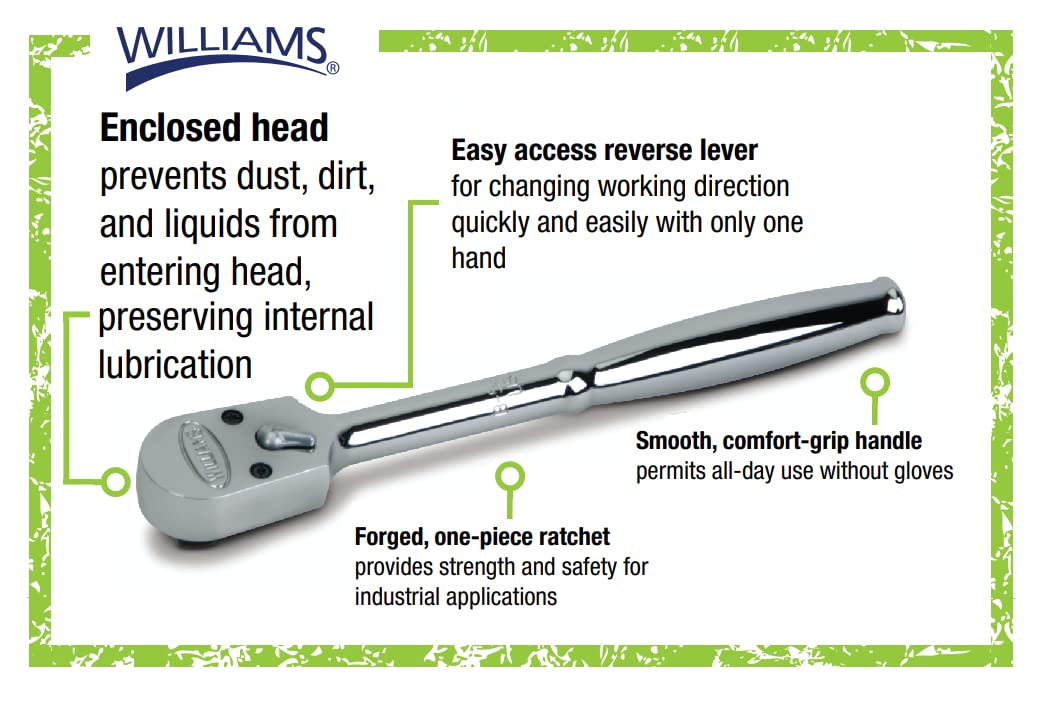 Williams WSB-23FTB 23-Piece 3/8-Inch Drive Socket and Drive Tool Set with Toolbox