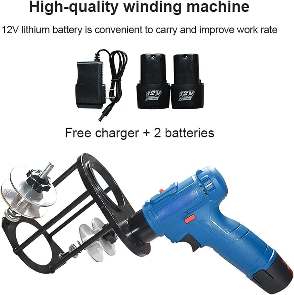 Portable Electric Air Condit Pipe Winding Machine, Two Winding Modes Of Opening And Closing, Cable Tie Adjustment Distance 5-10cm, for Home Improvement Companies, Workers