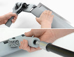 ROLLINGDOG Skimming Blade Set with Case - 4PC Skimming Blades with Adjustable Extension Pole Adapter,Extension Pole,Putty Knives,Detail Sander, Radial Wall Sander and Rectangular Sander, 50530