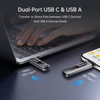 SSK USB Drive 2TB up to 550MB/s External SSD USB C+A 3.2 Thumb Drive