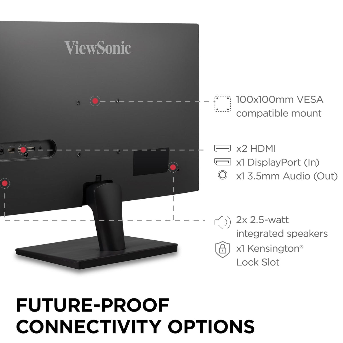 ViewSonic VS2725-2K 27 Inch 1440p Computer Monitor, QHD 100Hz Display