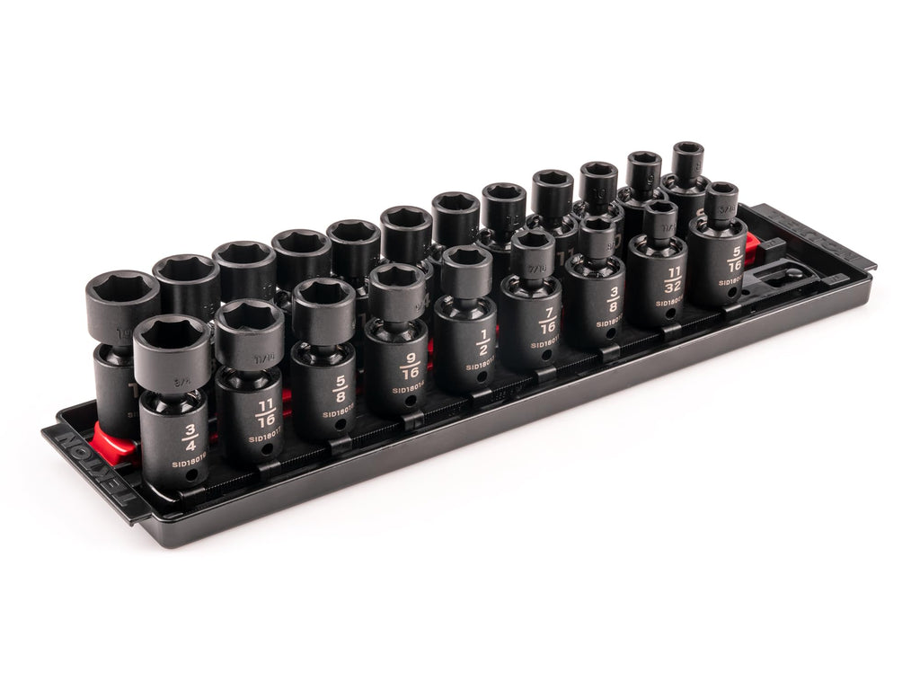 TEKTON 3/8 Inch Drive Universal Joint Impact Socket Set | SID97003