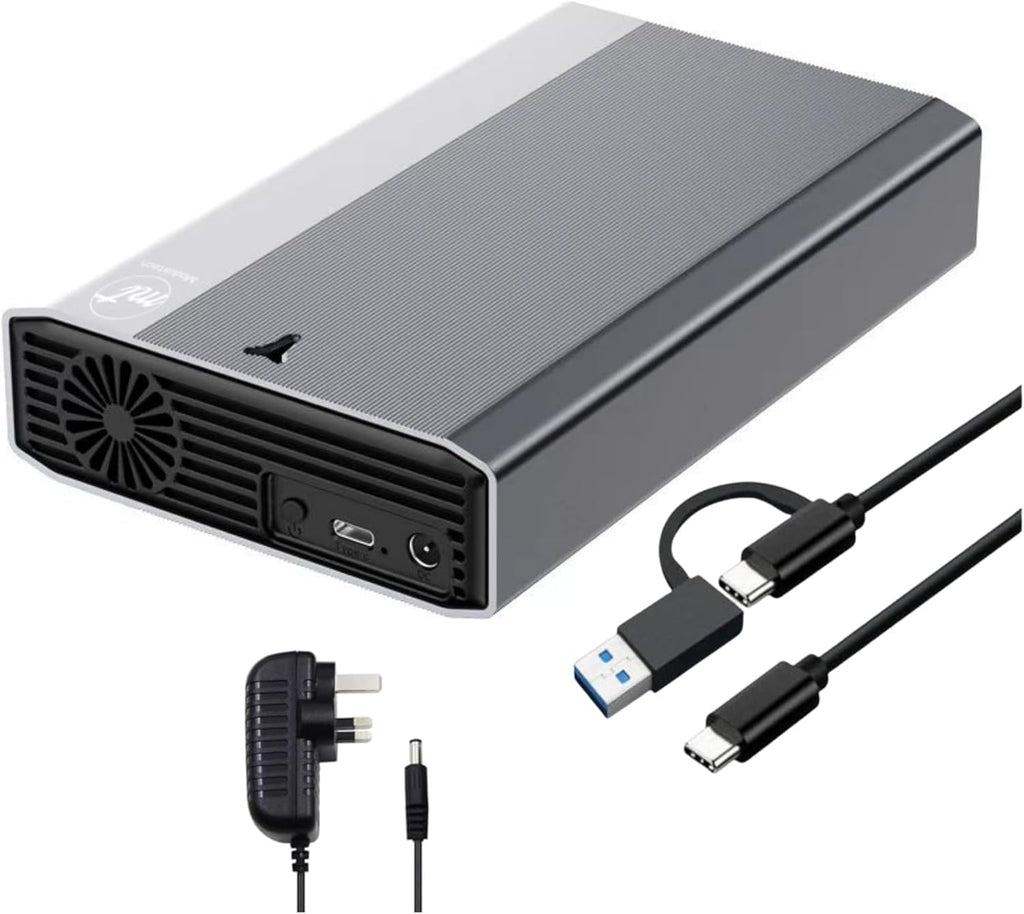4TB Desktop External Hard Drive (NOT-Portable) — Vault USB-C 3.1 (5Gbps) High-Speed HDD for PC, Mac, Laptop & Console, Mains-Powered Backup Storage, 2-Year Warranty