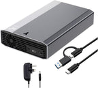 4TB Desktop External Hard Drive (NOT-Portable) — Vault USB-C 3.1 (5Gbps) High-Speed HDD for PC, Mac, Laptop & Console, Mains-Powered Backup Storage, 2-Year Warranty