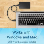 BUFFALO External SSD 500GB - Compatible with PS4 / PS5 / Windows/Mac - USB-C - USB-A - USB 3.2 - External Solid State Drive - ‎SSD-PG500U3B