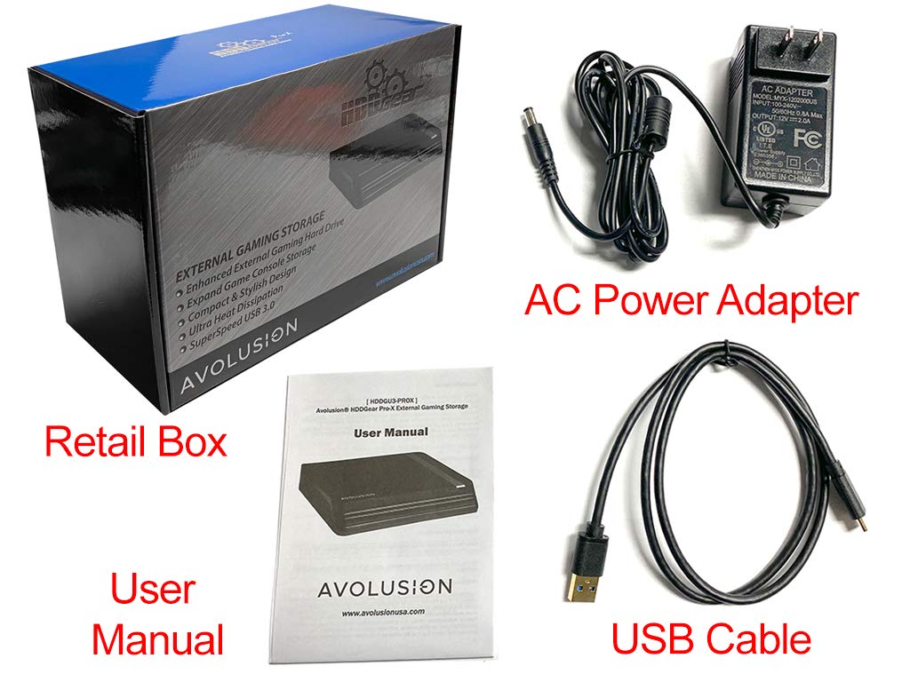 Avolusion HDDGear Pro X 2TB USB 3.0 External Gaming Hard Drive (for Xbox Series X|S) - 2 Year Warranty (Renewed)