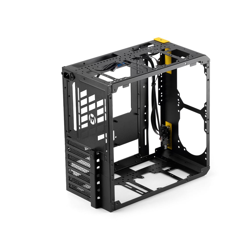 C34 Ultra-Compact ATX PC Case with Handle Yellow