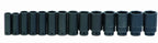 Williams JHWWS-1419RC SUPERTORQUE 19-Piece 1/2-Inch Drive SAE Deep Impact 6 Point Socket Set, Black Industrial Finish, Designed for Maximum Engagement on 6-Point Fasteners