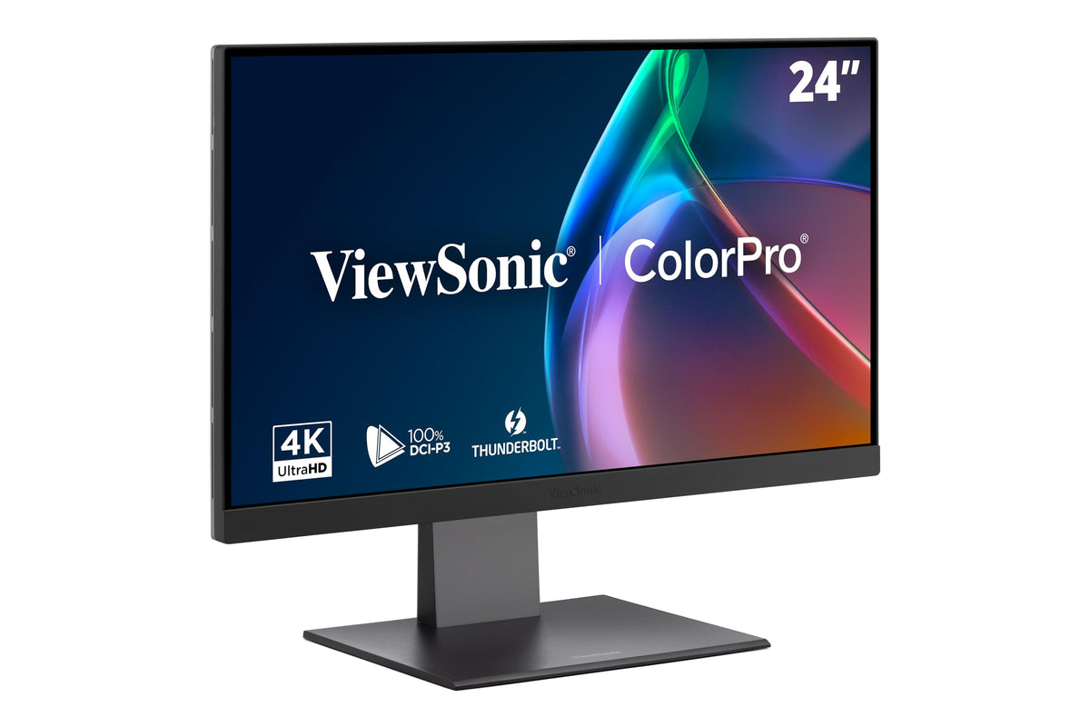 ViewSonic VP2488-4K 24 Inch 4K UHD IPS Monitor, Thunderbolt 4, 100W USB-C