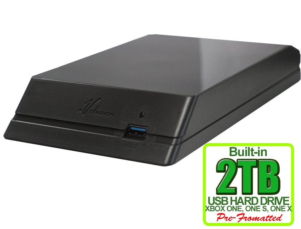 Avolusion HDDGear 2TB (2000GB) USB 3.0 External Gaming Hard Drive (Designed for Xbox One, Pre-Formatted) - 2 Year Warranty (Renewed)