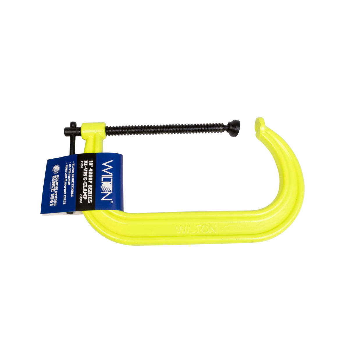 Wilton Hi-Vis C-Clamp, 10-1/8" Opening, 6" Throat, 8000 Lbs. Clamping Force (Model 410-SF)