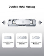 Lexar D70E 1TB Dual Drive External SSD, Up to 2000MB/s Read 1800MB/s Write