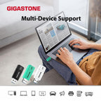 GIGASTONE 64GB Flash Drive (10 Pack) Z60 USB 3.2 Gen 1, 100MB/s Ultra Fast, Retractable Capless Slider Design, Data Storage, Backup for PC/Mac/TV/Car Audio, USB 2.0/3.0/3.1 Compatible