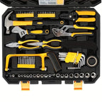 198pc Tool Set - Black & Yellow - Comprehensive Tool Kit - Durable Steel Construction - for DIY Enthusiasts & Professionals - Ideal Gift for Home Improvement Projects