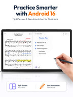15.6 Inch Android 16 Tablet, FHD IPS Sheet Music Display for Musicians