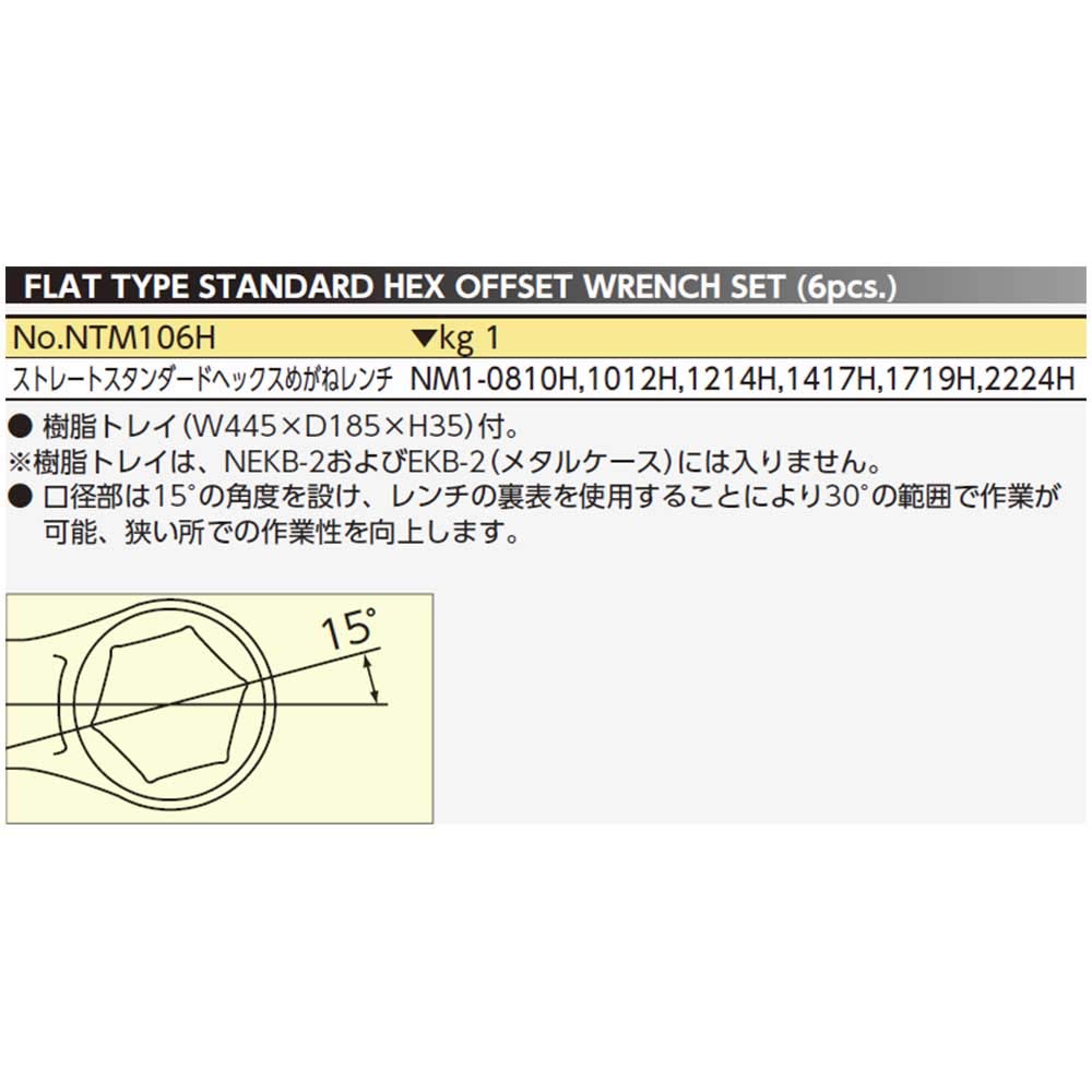 nepros Flat Type Rd Box-End Wrench Set(6pcs.)