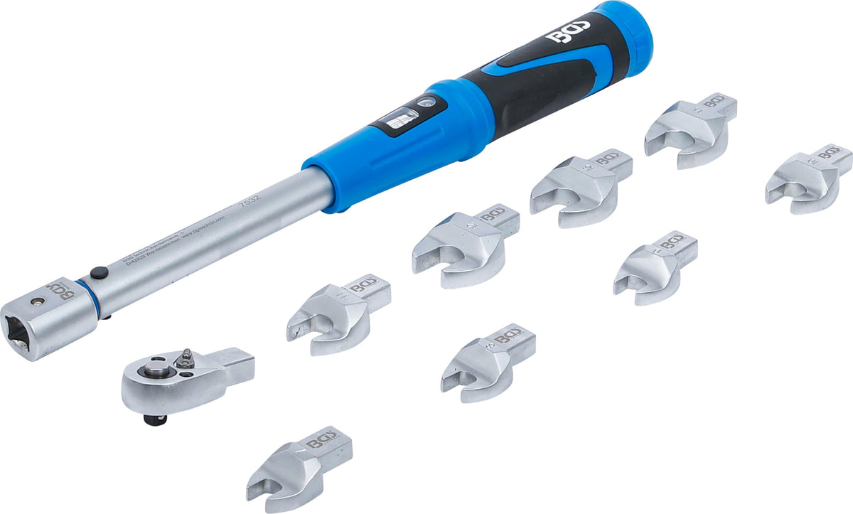 BGS 7532 Torque Wrench Set for 9 x 12 mm Insertion Tools 10-50 Nm 10-Piece