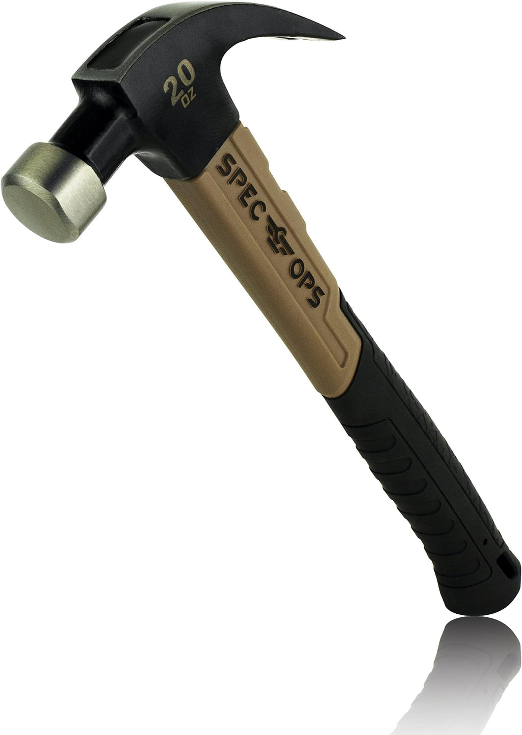 Spec Ops Tools, Fiberglass Hammer, 16 Inch, Soft Mallet Cap, Shock-Absorbing Grip, 3% Donated to Veterans, 20 Oz (Pack of 12)